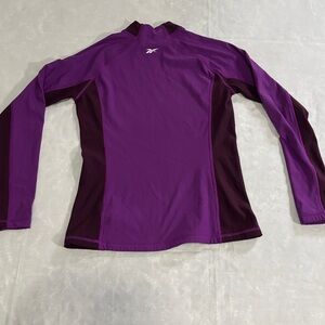 Reebok Women's Play Dry Compression Long Sleeve Top in Purple and Maroon S